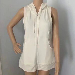 Calia by Carrie Underwood | Effortless Mesh Zip Up Sleeveless Hoodie